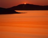 Great Britain/Scotland/Outer Hebrides: Sunset over Sound of Taransay 